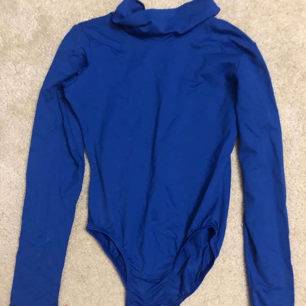 Blue child large leotard long sleeve